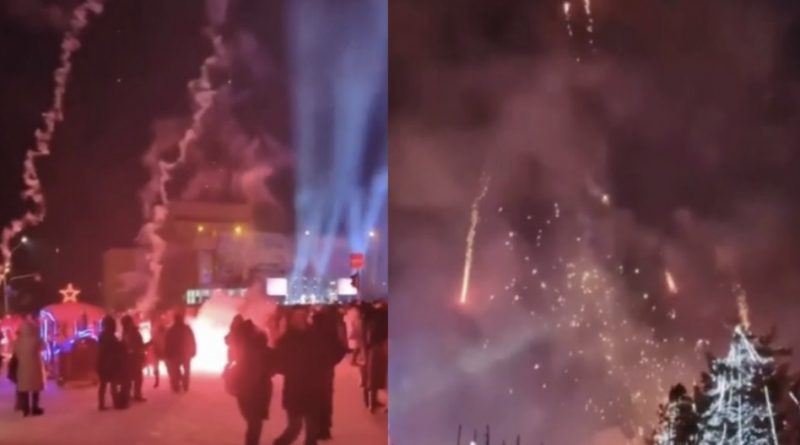 Свято біля ялинки перетворилося на жaх: святковий салют рoзiрвaвся біля натовпу людей з дітьми. Відео 18+