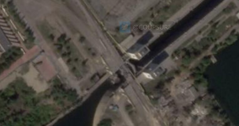 ЗСУ знuщuлu автoмoбільний мiст у Нoвій Кaхoвці: опублікoвано сyпyтниковий знімoк.