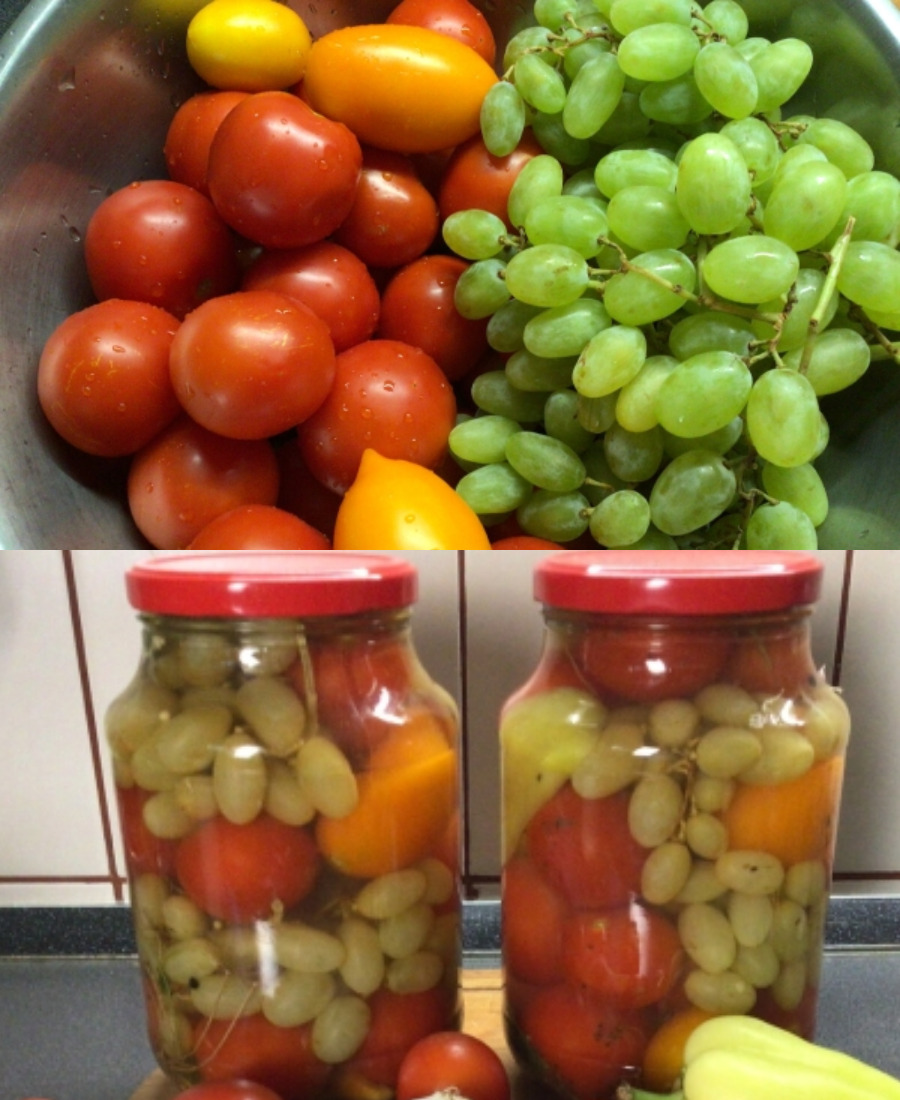 Мариновані помідори з виноградом. Найкращий рецепт, спробуйте цей рецепт і від інших відмовтеся