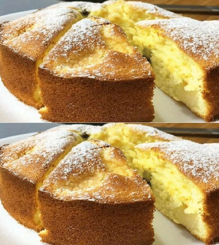 Простий і смачний бісквітний пиріг
