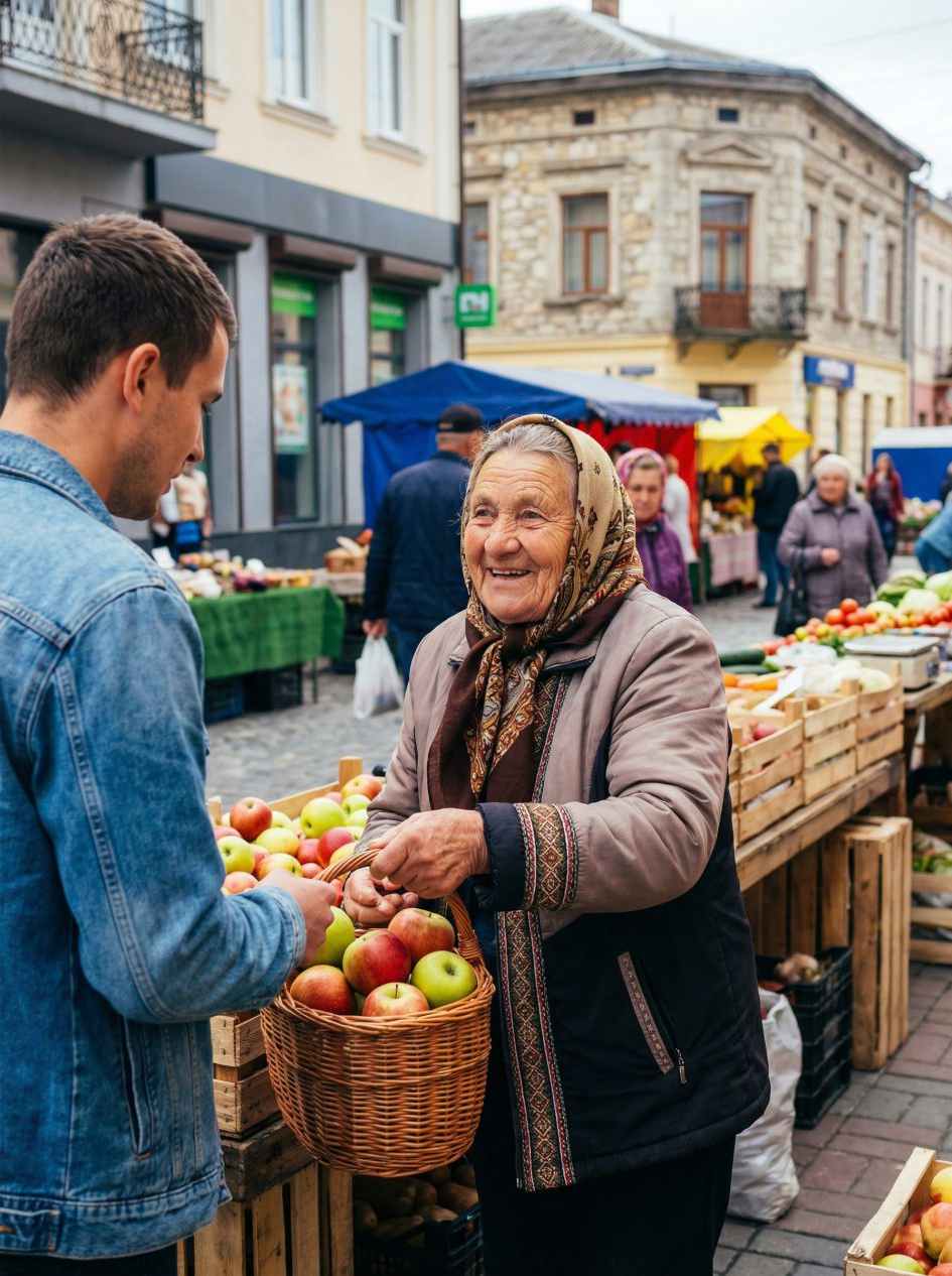 Бабка охала, зітхала, хитала головою, примовляючи, що зараз люди похилого віку здоровіші за молодих, бо хіба в містах зараз їжа? Це ж суцільна хімія, і саме повітря тут важке і хворе. Він кивав і погоджувався. Коли вже зібрався йти, бабця раптом схопила його за руку: — Слухай, приходь завтра сюди ж, я тобі липи сушеної привезу та баночку малини з цукром перетертої, від застуди перша справа. Так я привезу, ти приходь завтра.