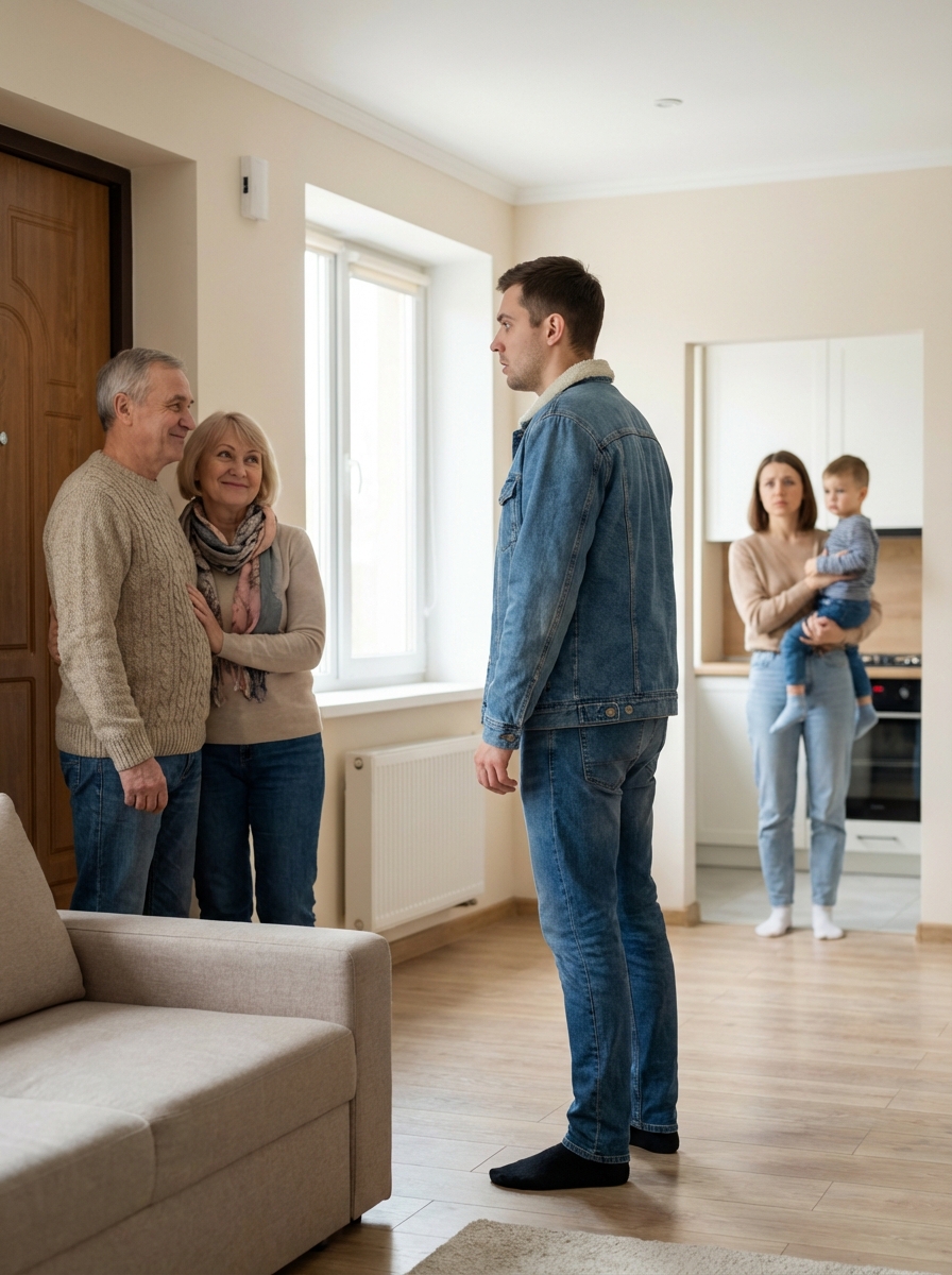 — Синку, у нас сюрприз. Ми з батьком купили будиночок у вашому місті. Продали бабусин будинок, додали грошей і ось ми тепер будемо жити тут. Хочемо бачити, як росте наш онук, Ваня. Ви так рідко приїжджаєте в гості, він нас майже не знає. Будемо виправляти ситуацію. Не хотіли раніше вам говорити, приховували, приїжджали сюди. Але тепер вже справа зроблена.