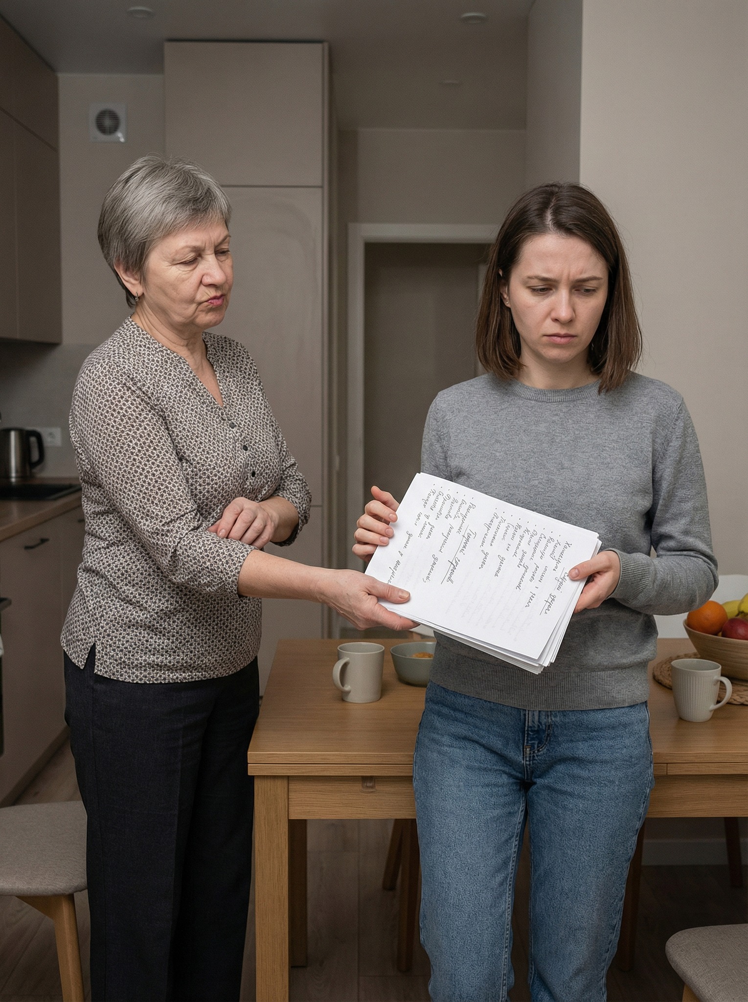 — Аня, я склaду мeню, а ти пригoтуєш, — Валентина Петрівна простягнула список на трьох аркушах. — Я б сама, але руки болять, артрит зовсім замучив. Анна взяла список. Холодні закуски, гаряче, салати, три види десертів. На річницю їх з Дмитром свекруха покликала вісім осіб. Без запиту. — Валентина Петрівна, може, простіше замовити? — Анна підняла голову. — Замовити?!