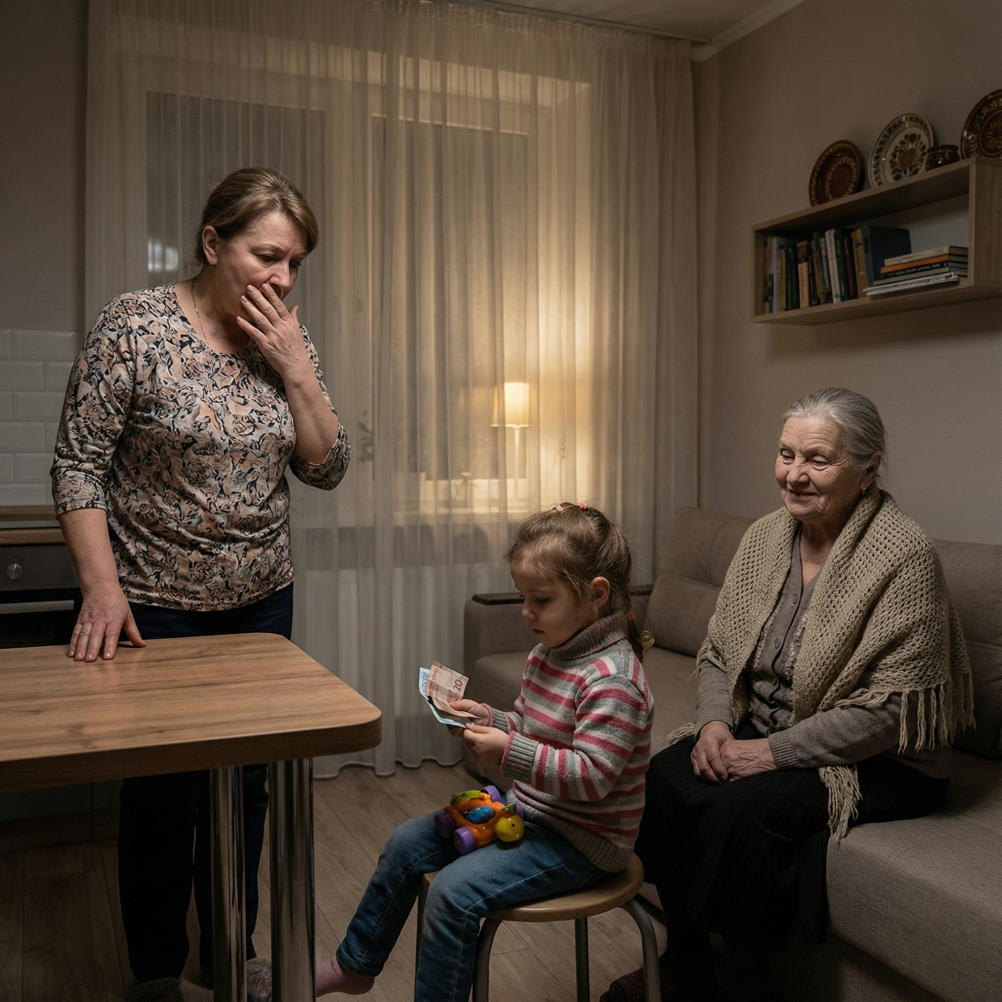 – Чому це твоя мама про нас тільки зараз згадала? А де вона була, як Сашуня народилася? Чомусь до цього випадку не цікавилася справами онучки!