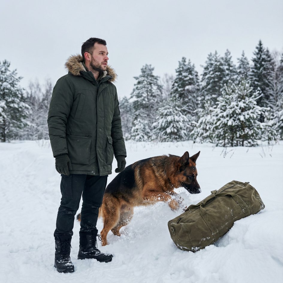 Рекс гарчав і копав, копав і гарчав. Сніг летів фонтаном. – Рекс, я кому сказав!..Що за …?Михайло підійшов ближче. І тут він побачив, як зі снігу показалася сумка. Рекс вчепився за неї зубами й потяг.– Стій! Руки самі потяглися до блискавки. Серце закалатало швидше – чи від холоду, чи від передчуття…Розстебнув і …