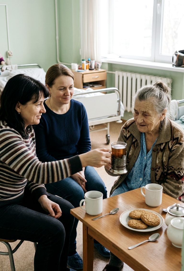 — Ми вже другий тиждень тут лежимо, а до тієї бабусі в кутку ніхто так і не приходить, — тихо зауважила Олена, моя сусідка по палаті, жінка років тридцяти п’яти, міцної статури.
